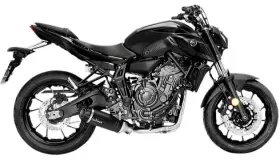 14360eb Leo Vince Lv One Evo Complete Exhaust System Black/carbon Fiber For Yamaha Mt-07