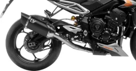 15608bu Leo Vince Lv-14 R Race Exhaust System Black Edition Triumph Street Triple Rs