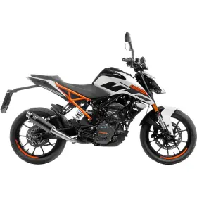 15502bu Leovince Gp Corsa Slip-on Muffler - Black Edition For Duke/rc 390
