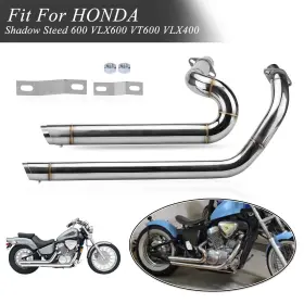 Gmp-12mep034-hd005-ch-1-ld Lkv Shortshots Staggered Exhaust Pipes For Honda Vt600c Shadow Vlx600 Vlx400 Vt400