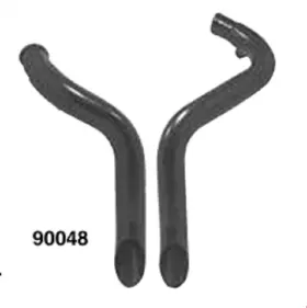 90048 Mid Usa Black Laf 2 Inch Side Exhaust 86-17 Harley Softail Flst Fxst Fatboy Flstf