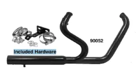 90052 Mid Usa Black Performance 2-1 Exhaust 86-17 Harley Softail Flst Fxst Fatboy Flstf