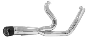92141 Mid Usa 2 Into 1 Exhaust System With Deep Cut Black Tip 2018/later Softail Models