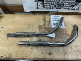 99979 Mid Usa 2 Inch Stepped Tapered Drag Pipes For 1985-2009 Harley Davidson Touring