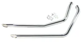 Mid Usa Rcp-ds90001 Chrome 1-3/4 Inch Slash Cut Drag Pipes Harley Softail Models 1986-2006