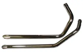 Rcp-ds90028 Mid Usa Chrome 2 Inch Slash Cut Drag Pipes For Harley Xl Ironhead Sportster 1957-1985