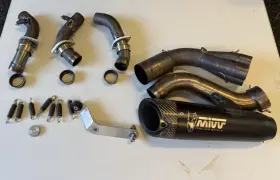 Mivv Y.068.sc5b X-m5 Full Exhaust Kit Black Carbon 2021-23 Yamaha Mt-09 Used No Db-killer