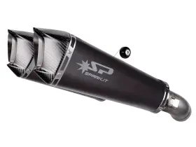 Moto-d Racing Sp-gdu1810dom Spark Ducati Hypermotard 698 Inch Double Konix Evo Dark Slip-on Exhaust