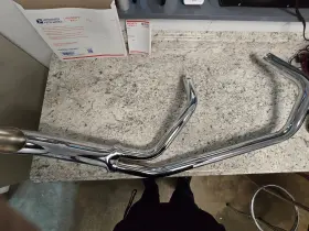 Paughco 719-1-2-dbc-r Dirtybiker 2-1 Ironhead Exhaust 1977-1985 Except 1979