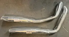 Paughco 731tm Tapered Exhaust Front And Rear Pipes 1-3/4 Inch Fits Harley Davidson