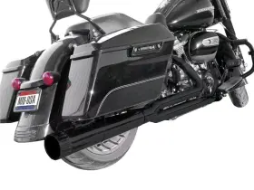 90066 Power House Black 4.5 Inch Megaphone 2 To 1 Full Exhaust System For 17 Harley Touring Flt