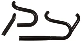92134 Powerhouse New 2 Into 1 Black Header With Heat Shield For 1985-2017 Harley Davidson Softail