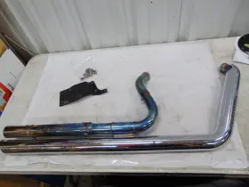 293345 Python Staggered 2-into-2 Dual Exhaust 91-05 Fxd Dyna No Rear Shield