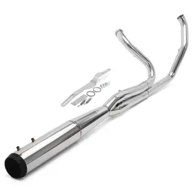 Em-hd21b-001a-pol-rc-08 Racingboy Polished 2-1 Exhaust Pipe Muffler For Harley Touring Road Glide M8 2017-up Model