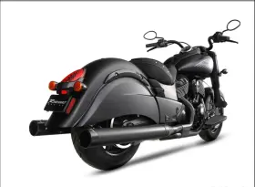100-1523 Rinehart Slimline Duals W 4.5 Inch Mufflers - Black -indian Ts116 2021 Up