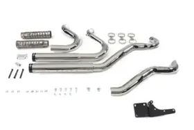Rinehart 30-1550 Chrome Crossback 2 Into Exhaust Drag Pipes Harley Dyna 2006 Custom