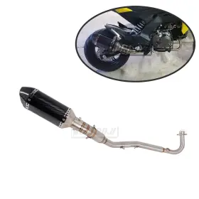 Roinroji Yj-250429-1 Full Exhaust Header Mufffler Db Killer For Kawasaki Z125 15-18 Pro 18-23