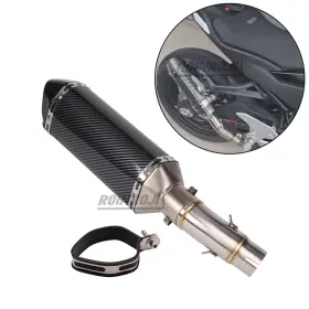 Yj-250523-9 Roinroji Slip On System Mid Exhaust Pipe Muffler For Cf-moto 450sr 450ss 450nk 2022-2024