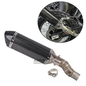 Roinroji Yj-250526-9 Exhaust Link Pipe Muffler Tips With Blaffe For Cf-moto 450mt Ibex 450 2024-2025