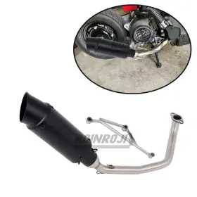 Yj-250529-2 Roinroji Motorcycle Exhaust System Front Connect Pipe Muffler For Gy6 Scooters 125 150cc