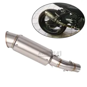 Yj-250529-5 Roinroji Exhaust Loud Muffler Mid Link Slip On Pipe For Kawasaki Ninja500 Z500 2024 2025