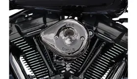 170-0782 S And Cycle Stealth Mini Teardrop Air Cleaner Kits Lava Chrome