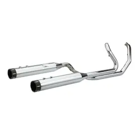 S&s Cycle 550-0701c S&s El Dorado Exhaust Chrome With Black Highlighted Tracer End Caps