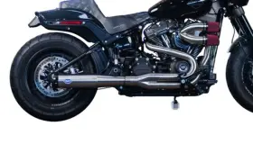 550-1099 S&s Cycle Superstreet Race 2 1 Full Exhaust System Ss Brushed #550-1099
