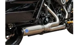 550-1107 S&s Cycle Qualifier Race 2 1 Full Exhaust System Ss #550-1107 Harley Davidson
