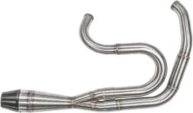 930-01204 Sawicki Speed Shop 2-into-1 Shorty Big Inch Exhaust Brushed Harley Fxr 1982-1994