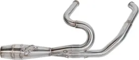 930-01225 Sawicki Speed Shop 2-1 Shorty Cannon Exhaust Brushed Fl Touring 1995-2016