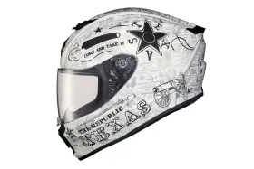 Scorpion 42-1718 Exo-r420 Full-face Helmet Lone Star 3xl White