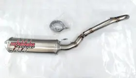 14-2350-2s Slasher Stainless Full Motorcycle Exhaust With Spark Arrestor