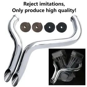 Hdex-02c-ac01 Stars Stripes 2 Inch Laf Chrome Plating Exhaust Pipes With Flange Kits For Harley Sportster Softail