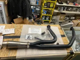Stealth M8b-raw-rc 2017 Harley M8 Bagger Exhaust 2 Into 1 Reverse Cone Ss Touring Flh Street Glide