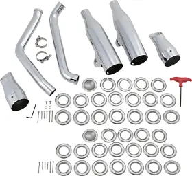 Supertrapp 628-78060 2 Staggered Full Exhaust System For 86-94 Harley Softail