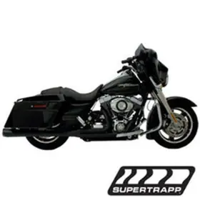 Supertrapp 827-71578 2009 Harley Flt And Flh Touring Models 2 1 Supermeg Full Exhaust - Black