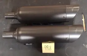 Tab Performance 131-2293-b-z Fat Bob Softail Black Exhaust Pipes #998