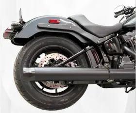 131-2297-b2-z Tab Performance 25-up Hd Softail Black 2-1 Slip-on Tip Compatible Muffler #1107