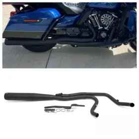 Em-hd21b-001a-bla-fb-0807 Tarazon Full System 2 Into 1 Exhaust Pipe For Harley Touring M8 Road Glide King 2017-up