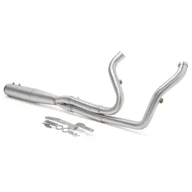 Em-hd21b-001a-bru-ca-0731 Tarazon Brushed 2 - 1 Full Length Exhaust Pipe For Harley Touring Road Electra Glide 17