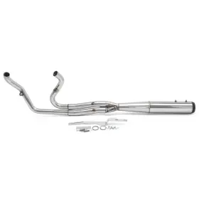Em-hd21b-001a-pol-sky-0731 Tarazon 2 Into 1 Full Length Exhaust Pipes For Harley Touring Street Glide 2017-up Flht