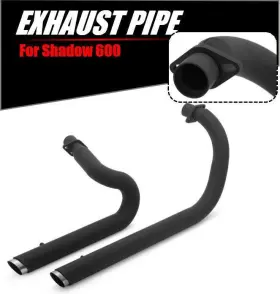 Em-hon002-bla-golf-0320 Tarazon For Honda Shadow Vt600 Vlx600 All Year Longshots Staggered Exhaust Muffler Pipe