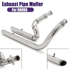 Em-hon002-sil-0310 Tarazon Stainless Steel Staggered Exhaust Pipe Muffler For Honda Shadow Vt600 C Vlx 600