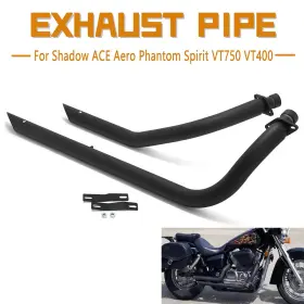 Em-hon003-bla-golf-0415 Tarazon For Honda Vt 750 Shadow Spirit Ace Aero Vt400 Complete Exhaust Pipe And Silencer
