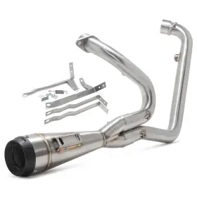 Em-id21c-003b-bru-sky Tarazon Brushed 2/1 Shorty Exhaust Pipe For Harley Touring Indian Challenger 2020-up 22