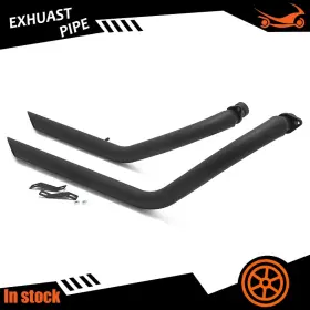 Tarazon Em-kaw004-sil-0414 Black Staggered Exhaust Pipes Matte For Kawasaki Vulcan Vn900 Classic En900 S900