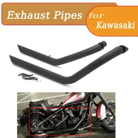 Tarazon Em-kaw004-sil-227 Exhaust Pipe Staggered System For Kawasaki Vulcan 900 Vn900 Classic En900 S900