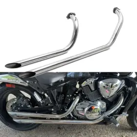 Em-suz001-sil-sky-0129 Tarazon For Suzuki Vzr1800 Boulevard M109r 06-23 Polished Dual Exhaust System Pipes