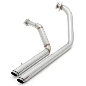 Em-suz003-sil-golf2 Tarazon For Suzuki Boulevard Staggered Long Shorts Dual Exhaust Pipe C50 T Boss Vl800